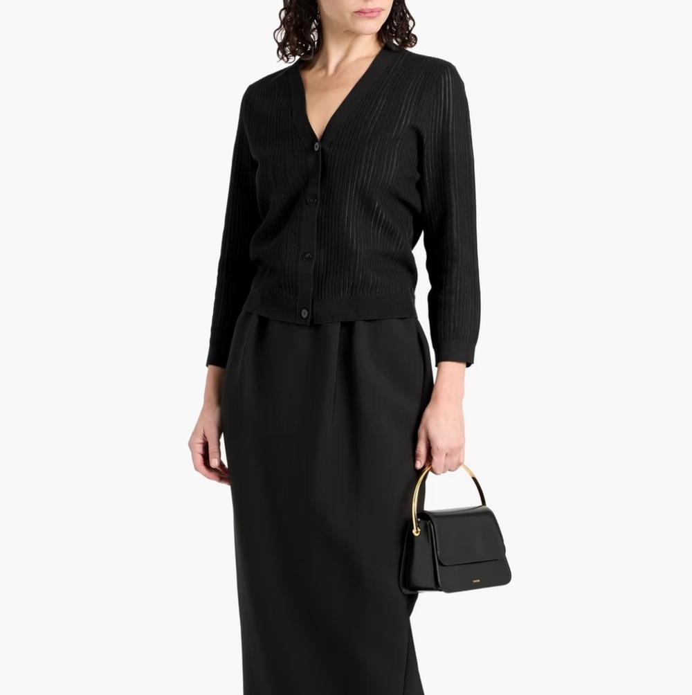 NWT Theory Black V-Neck Cardigan Sz S
